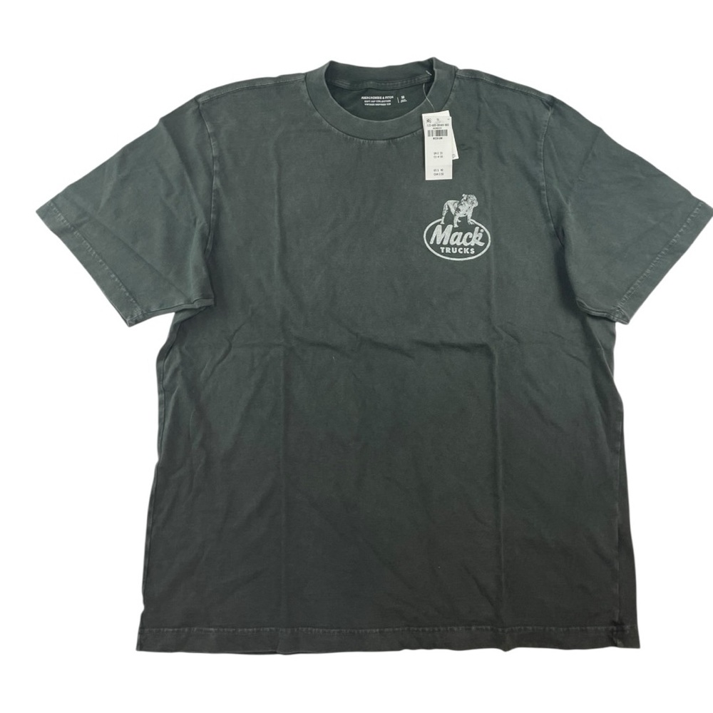 Abercrombie T Shirt Men’s Small Gray Semi-Trucks Soft AF Collection NWT